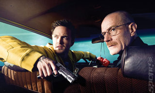 Aaron Paul  (right) with shooter.