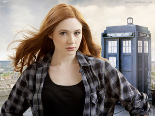 Karen Gillan as Amy Pond, the Doctor's new assitant.