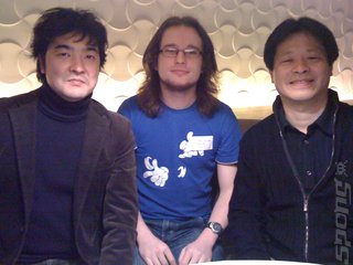 Svend SPOnG with Motomu Toriyama (l) and Yoshinori Kitase (r). Lucky git.