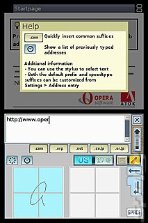 Opera Web Browser on Nintendo DS - Pictures