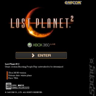 Lost Planet 2: Xbox 360 Japan Dated
