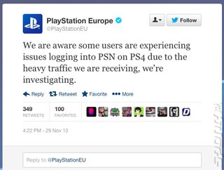 PlayStation Network Suffers Under PS4 Load
