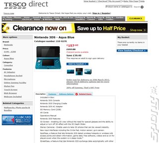 Price War! UK Supermarket has Nintendo 3DS for £157