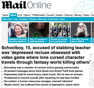Sick Daily Mail Blames Games for Teacher Death
