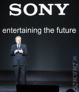Sony CEO, Sir Howard Stringer with his message.