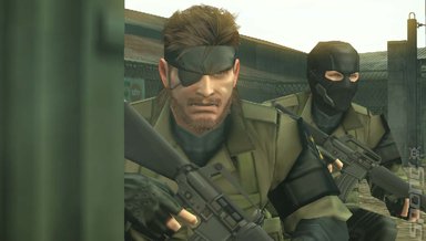 Snake is clearly intrigued by the interactive cutscene camera option.