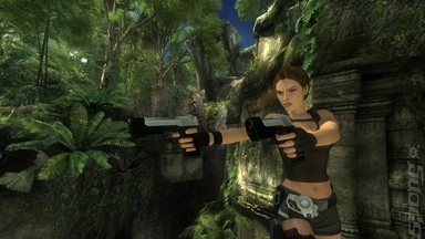 Tomb Raider: Lara Croft Rummages Through Bush