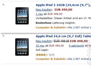 Amazon Germany Outs iPad 2 - Bluetooth and 'Camera'