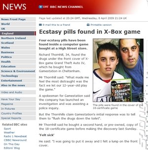 'E' Pills Shock for Under Aged Video Gamer