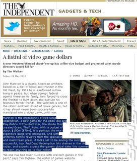 Daily Mail Red Dead Redemption Lie Goes Independent