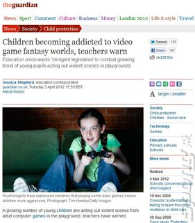 No Evidence as Teachers Slams Videogames Again