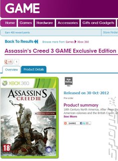 GAME and Ubisoft Team Up for Assassin's Creed III 