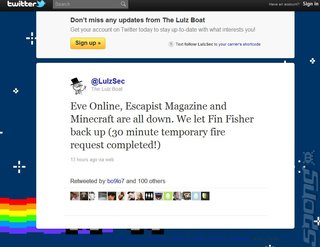 Lulzsec Goes for Eve Online, Escapist Magazine and Minecraft
