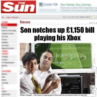 Kid Spends £1,150 on Dad's Card - Xbox Related - Sun Goes Bonkers