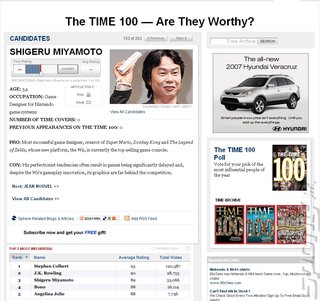 Miyamoto's Time 100 listing