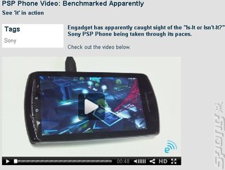 PSP Phone Video: Benchmarked Apparently