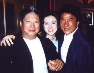 Samo with wife and Jackie Chan