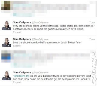 Soccer Star Calls Justin Beiber at Football Manager Fans