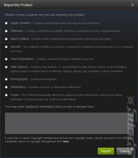 Steam Changing User Report System