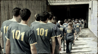 The Fallout 3 team enters vault 101 for orientation