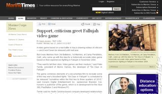 US Army Debates Canned Fallujah Game