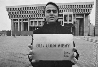 Carl Sagan can't quite believe it. 